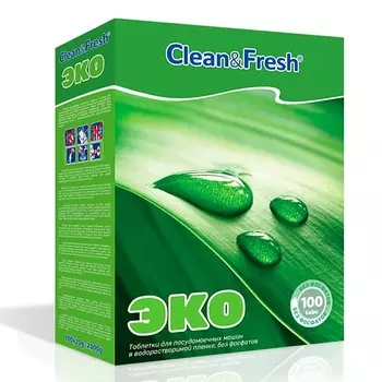 CLEANANDFRESH ЭКО таблетки для посудомоечной машины 100