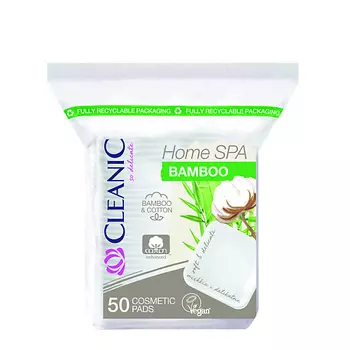 CLEANIC Home Spa Bamboo Гигиенические ватные диски квадратные 50.0