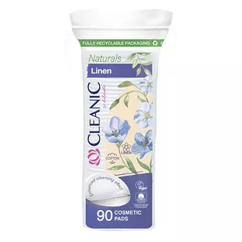 CLEANIC Naturals Linen Ватные диски гигиенические пилинг 90.0