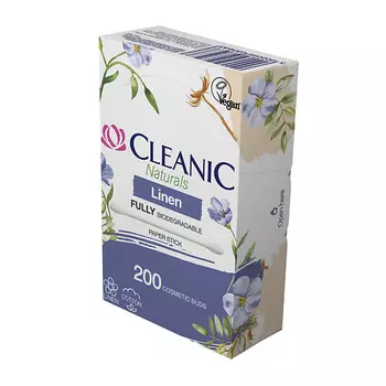 CLEANIC Naturals Linen Ватные палочки гигиенические в бумажной прямоугольной коробке 200.0