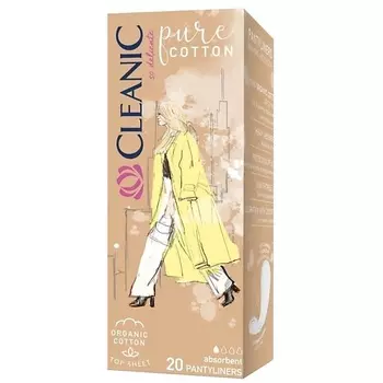 CLEANIC Pure Cotton Ежедневные гигиенические прокладки 20.0