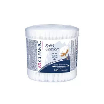 CLEANIC Soft&Comfort Гигиенические ватные палочки 200.0