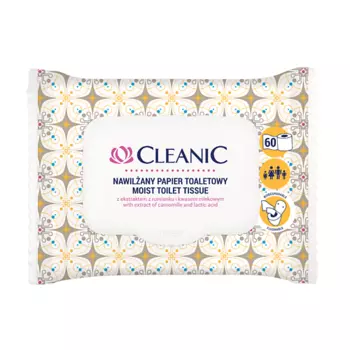 CLEANIC Влажная туалетная бумага 2 дизайна 60.0