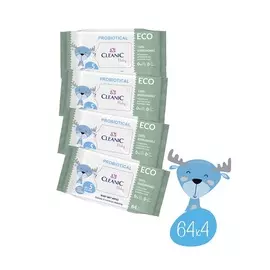 CLEANIC Влажные салфетки детские 0+ ECO BABY PROBIOTICAL