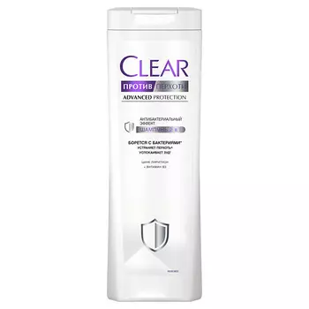 CLEAR Шампунь и бальзам-ополаскиватель против перхоти 2 в 1 Антибактериальный эффект Advanced Protection