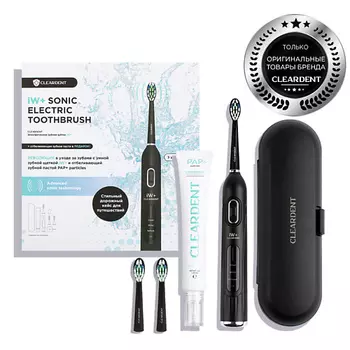 CLEARDENT Электрическая зубная щетка ультразвуковая iW+ с футляром и отбеливающей зубной пастой