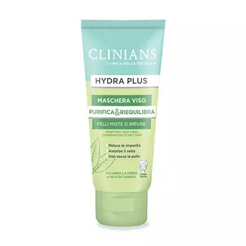 CLINIANS Маска для лица очищающая для комбинированной и жирной кожи Hydra Plus