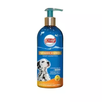 CLINY Шампунь-кондиционер Питание и блеск для короткошерстных cобак 300