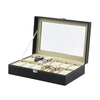 CLOX Бокс для хранения часов, 12 слотов, экокожа W06