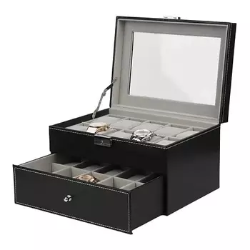 CLOX Двухуровневая шкатулка для хранения 20 наручных часов, W45