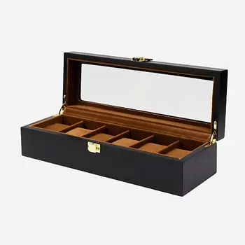 CLOX Шкатулка для часов, 6 слотов, дерево, W40-K