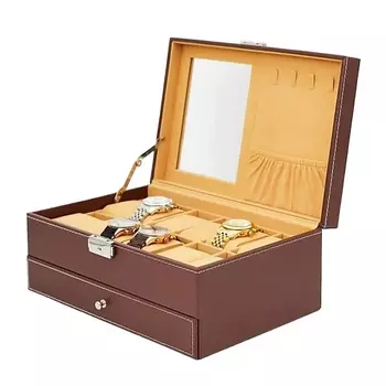 CLOX Шкатулка для часов и украшений, двухуровневая, W80C