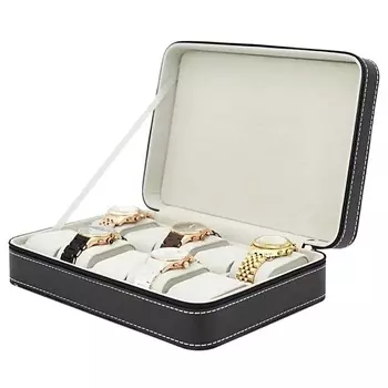 CLOX Шкатулка для хранения 10 часов, с замком, дорожная