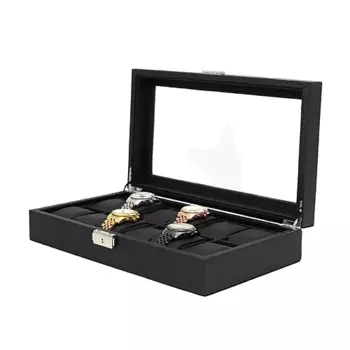 CLOX Шкатулка для хранения 12 часов, экокожа MTW100