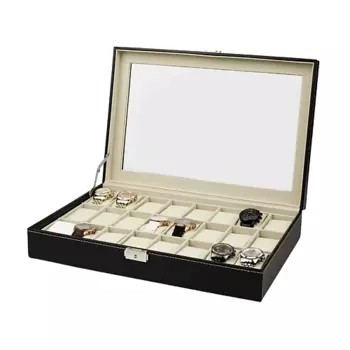 CLOX Шкатулка для хранения 24 часов, черная, W25