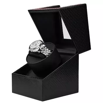 CLOX Шкатулка для подзавода одних часов, черный карбон