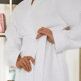 COMFY HOME Халат банный женский вафельный