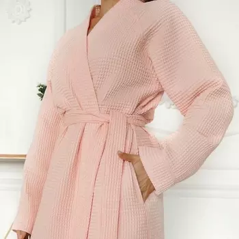 COMFY HOME Халат банный женский вафельный