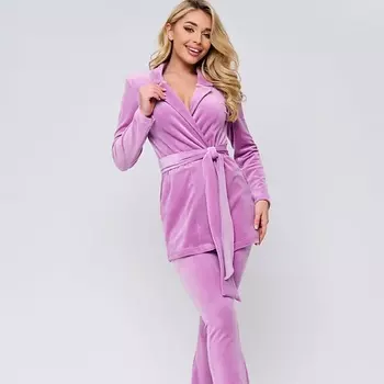 COMFY HOME Костюм домашний розовый бархатный