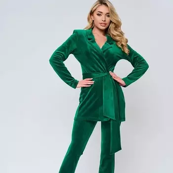 COMFY HOME Костюм домашний зеленый бархат