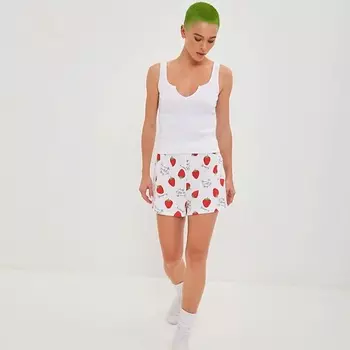 COMFY HOME Пижама белая с клубничным принтом