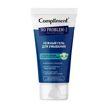 COMPLIMENT No problem Нежный гель для умывания с пребиотиками и аминокислотами.