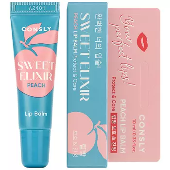 CONSLY Бальзам для губ с экстрактом персика Sweet Elixir