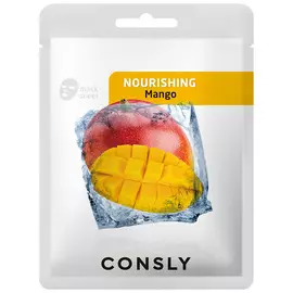 CONSLY Маска тканевая питательная с экстрактом манго Nourishing Cloth Mask With Mango Extract