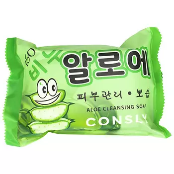 CONSLY Мыло увлажняющее с экстрактом алоэ Aloe Cleansing Soap