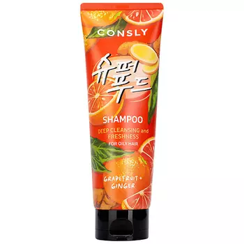 CONSLY Шампунь глубоко очищающий с экстрактами грейпфрута и имбиря Deep Cleansing Shampoo With Grapefruit And Ginger Extracts