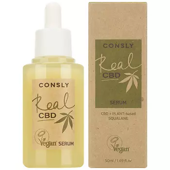 CONSLY Сыворотка для лица с канабидиолом и растительным скваланом Real CBD Vegan Serum