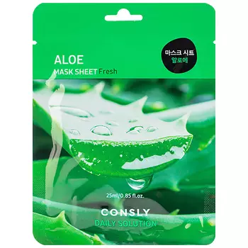 CONSLY Тканевая маска для лица с экстрактом алоэ Facial Tissue Mask With Aloe Extract