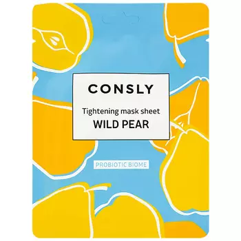 CONSLY Тканевая маска с экстрактом дикой груши для комбинированной, проблемной и жирной кожи Probiotic Biome