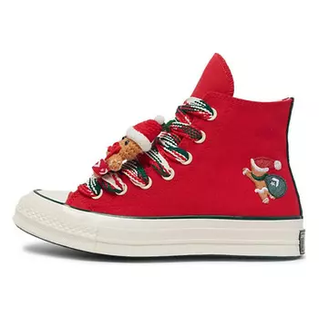 CONVERSE Кроссовки Chuck 70 Hi X Mas Gingerbread & Knit Sock Red Womens