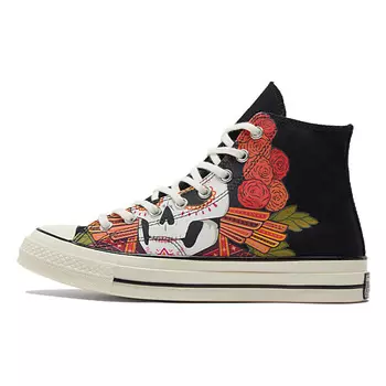 CONVERSE Кроссовки Chuck 70 High Dia De Los Muertos Black