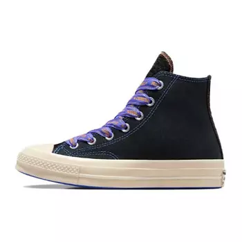CONVERSE Кроссовки Chuck 70 High Ribbon Laces Black Blue Flame