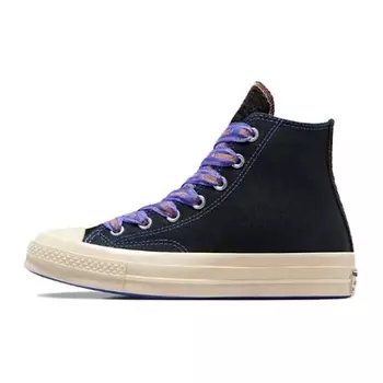 CONVERSE Кроссовки Chuck 70 High Ribbon Laces Black Blue Flame