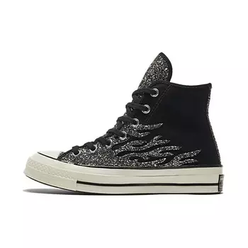 CONVERSE Кроссовки Chuck 70 Womens High Archival Glitter Flame Black Egret Womens