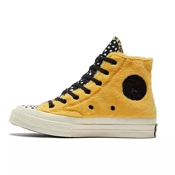 CONVERSE Кроссовки Chuck Taylor All Star 70 Hi Fleece Citron Zest Polka Dot Womens