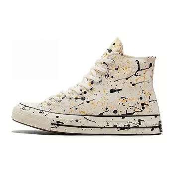 CONVERSE Кроссовки Chuck Taylor All Star 70 Hi Archive Paint Splatter Egret Amarillo Yellow