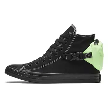 CONVERSE Кроссовки Chuck Taylor All Star Buckle Up High Black Ghost Green