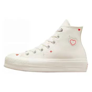 CONVERSE Кроссовки Chuck TAYLOR All Star Canvas Shoes Высокие Белые Женские