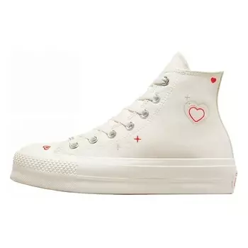 CONVERSE Кроссовки Chuck TAYLOR All Star Canvas Shoes Высокие Белые Женские