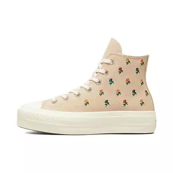 CONVERSE Кроссовки Chuck Taylor All Star Womens Lift Platform High Embroidered Roses Womens