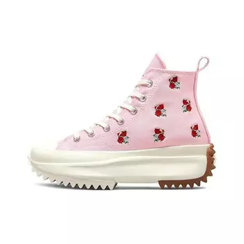 CONVERSE Кроссовки Run Star Hike Platform Hi Embroidered Floral Sunrise Pink
