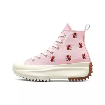 CONVERSE Кроссовки Run Star Hike Platform Hi Embroidered Floral Sunrise Pink
