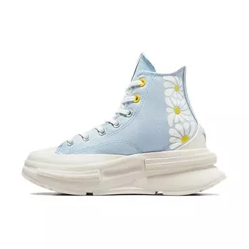 CONVERSE Кроссовки Run Star Legacy Wear-Resistant Coverage High-Top Canvas Shoes Unisex Blue Yellow