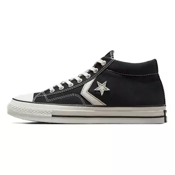 CONVERSE Кроссовки Star Player 76 Anti-Slip Wear-Resistant Mid-Top Canvas Shoes Unisex Black White