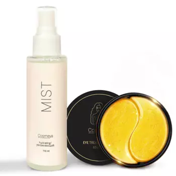 COSMEYA Набор патчи гидрогелиевые от темных кругов Увлажняющий спрей мист для лица