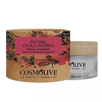 COSMOLIVE Крем для лица с розой и коллагеном 50.0